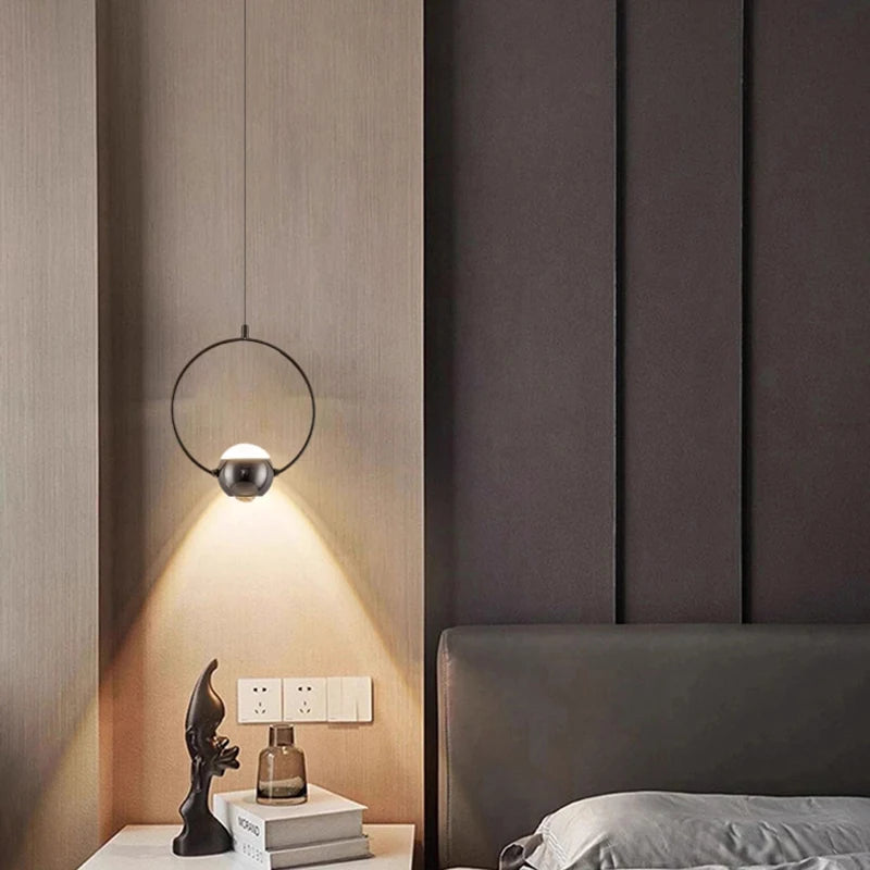 Modern rotating LED chandelier for decorative indoor lighting - vue 4 sur 7