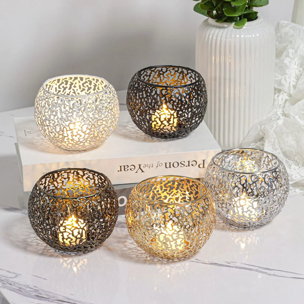 Creative retro metal candle holder for party and wedding decor - vue 2 sur 12