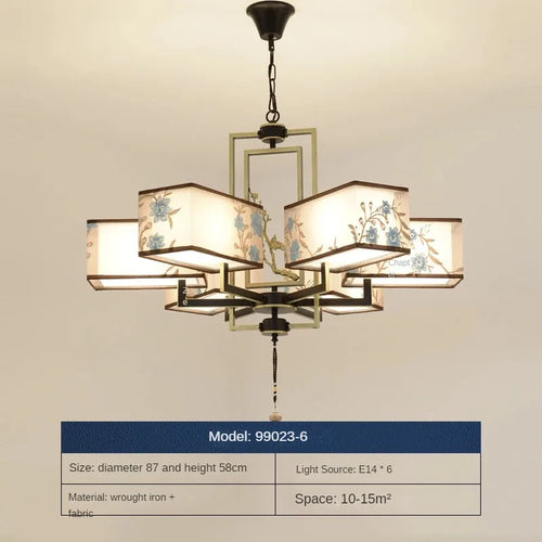 Modern Chinese style pendant light for a simple atmosphere - vue 9 sur 19