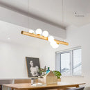 Japanese solid wood chandelier with creative design and modern lighting