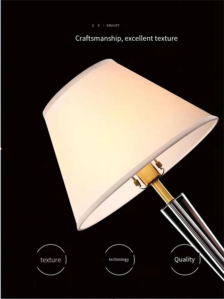 Luxury European all-copper crystal bedside lamp - vue 6 sur 7