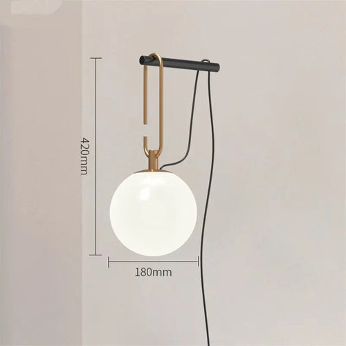 Nordic round glass wall light for artistic decoration