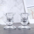 Crystal glass candle holder for weddings and home decor
