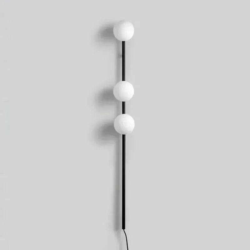Long LED wall light with cable plug