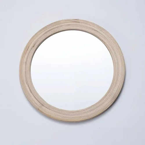 decorative raffia mirrors for elegant wall decoration - vue 6 sur 13