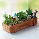 vintage wooden planter for succulents and flowers