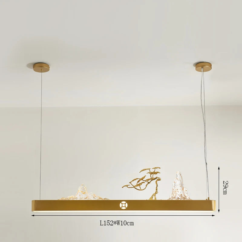 Chinese wooden pendant light for a zen and economical atmosphere - vue 15 sur 16