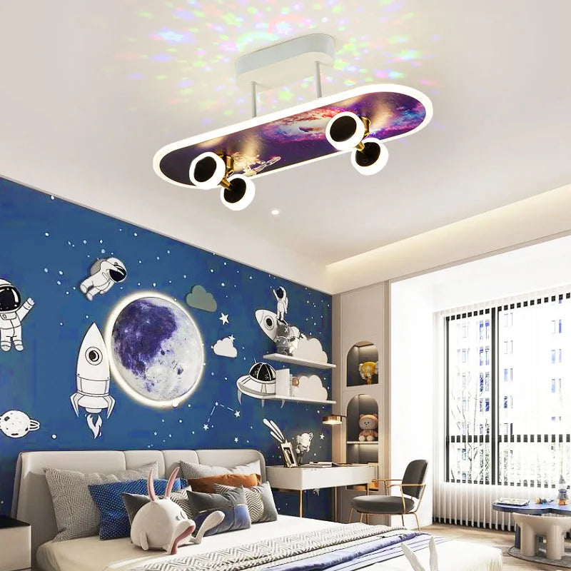 Creative skateboard ceiling lights - vue 4 sur 19