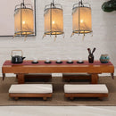 Japanese style iron and linen pendant light for interior decoration