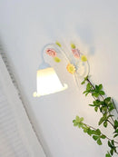 Modern floral wall light for warm decorative lighting