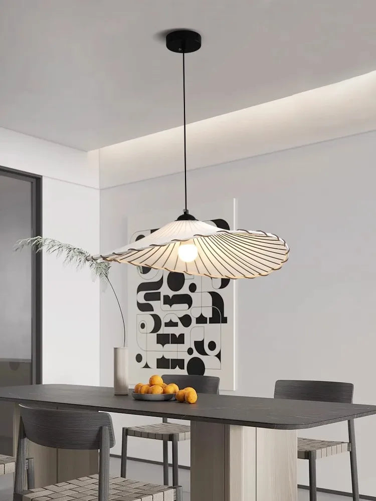 Nordic fabric LED pendant light for dining room, bedroom, and home decor
