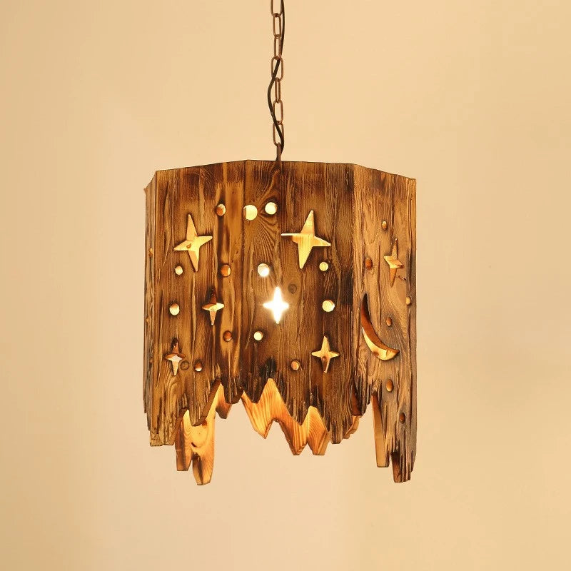 Nordic style wooden pendant light for restaurants, cafés and bars - vue 3 sur 10