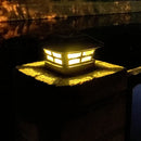 Solar post cap light LED warm white for 4x4 inch wooden fence posts