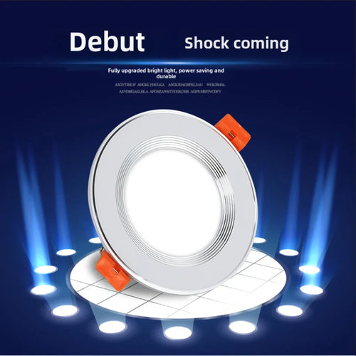 Modern three-colour dimmable ceiling light - vue 4 sur 6