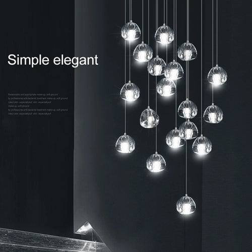 Modern crystal pendant light for stylish illumination - vue 3 sur 15