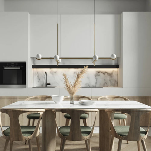 Modern glass pendant light decorative indoor fixture - vue 6 sur 10