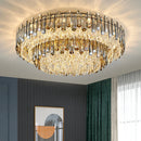 Modern crystal ceiling light with elegant rectangular shade