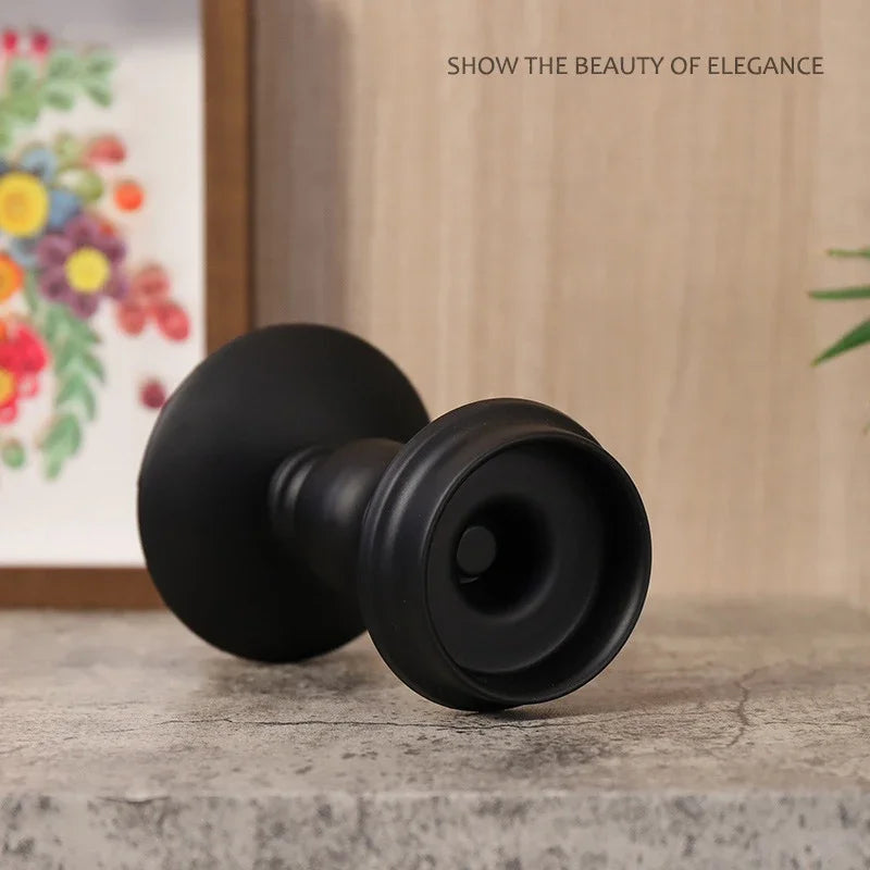 Black iron candle holder nordic style for decoration and weddings - vue 5 sur 9