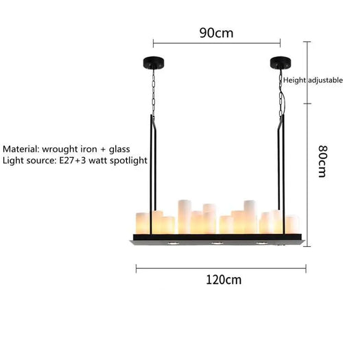 Nordic luxury dining room LED glass chandelier for kitchen island and living room - vue 18 sur 20