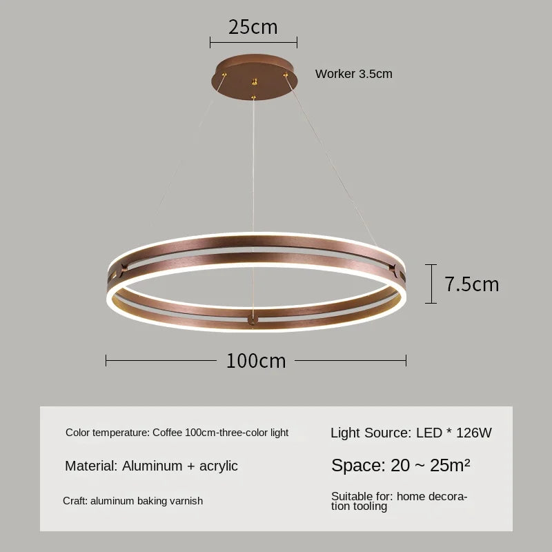 Modern circular chandelier for creative and elegant interior decor - vue 11 sur 15
