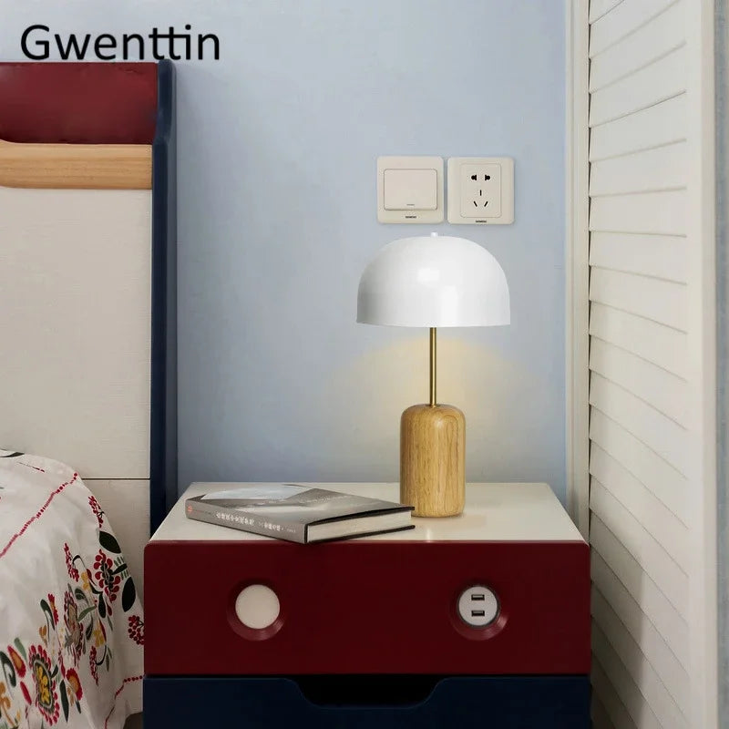 Nordic wooden table lamps for office and decorative reading