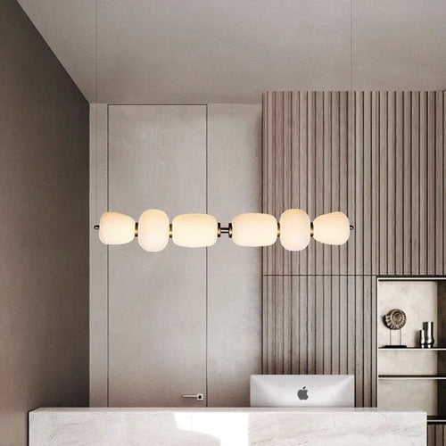 Modern milky glass pendant light for elegant interiors - vue 5 sur 12