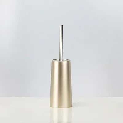 Luxury toilet brush with gold holder for bathroom
