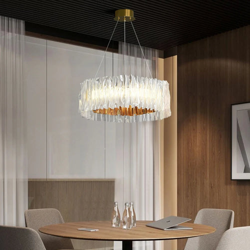 Designer pendant light in PVC and stainless steel for indoor spaces - vue 3 sur 13