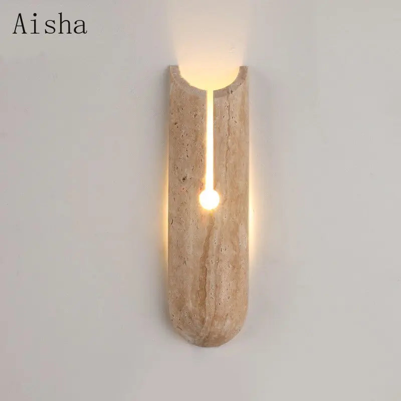 Creative vintage stone silent wall light for interiors