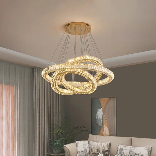 Modern crystal chandelier for elegant interiors - vue 2 sur 12
