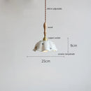 Suspension design led papillon céramique et bois