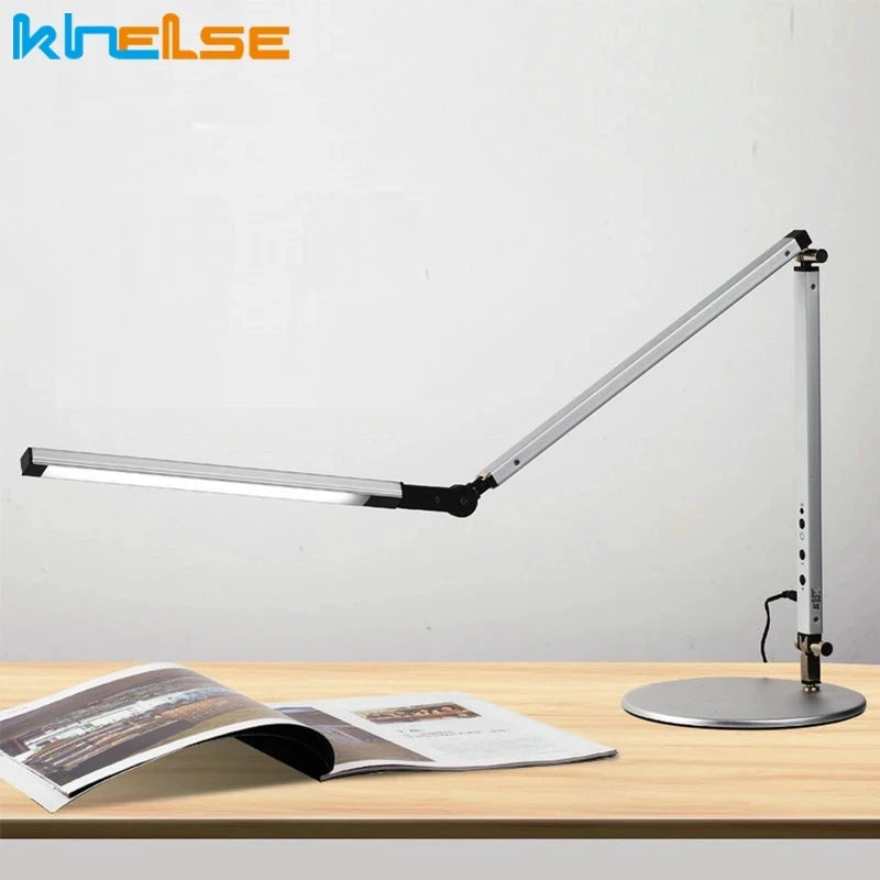 Modern long arm desk lamp with dimmer and energy saving