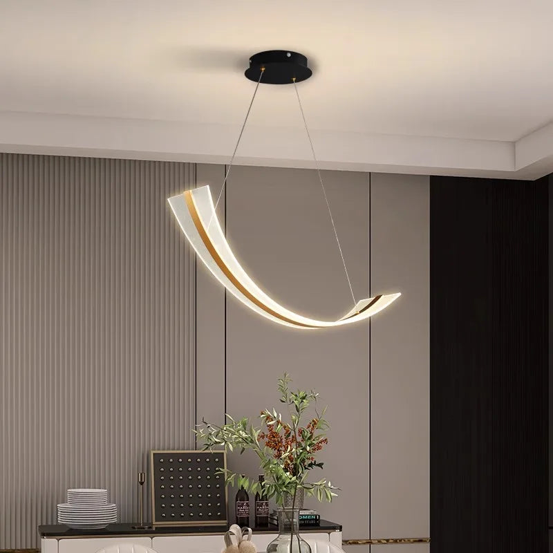 Modern LED decorative chandelier for dining room and indoor lighting - vue 6 sur 9