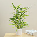 Artificial potted bamboo and monstera plant for home and office decor