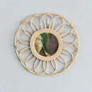 handmade rattan retro decorative mirrors for wall decor