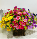 Set of uv-resistant artificial flowers for outdoor decoration