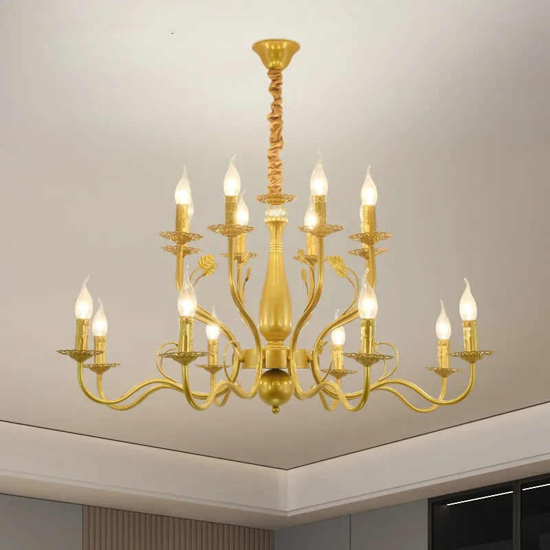 Retro wrought iron chandelier for elegant interiors