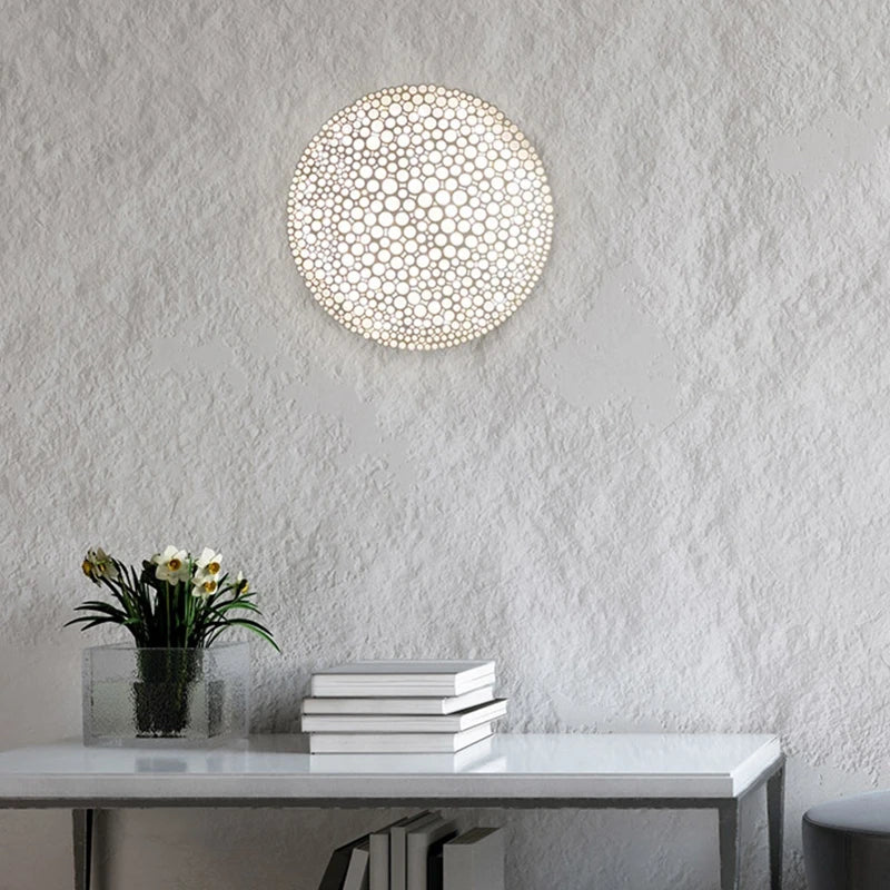 Minimalist honeycomb LED ceiling light, creative and elegant - vue 4 sur 12