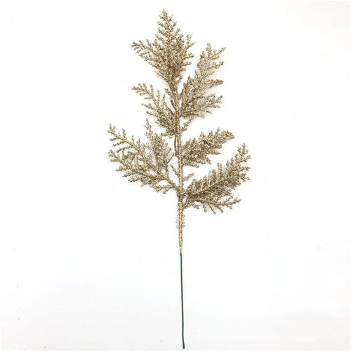 Christmas pine leaves glitter for DIY wreath and tree decoration - vue 13 sur 17