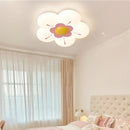 Romantic ceiling light for a little girl's warm and floral bedroom
