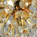 Elegant and bright crystal dandelion round LED chandelier