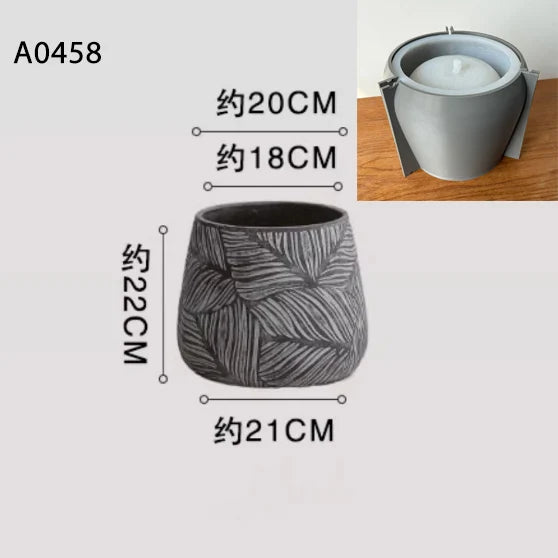 Decorative nordic concrete planter silicone mould - vue 8 sur 9