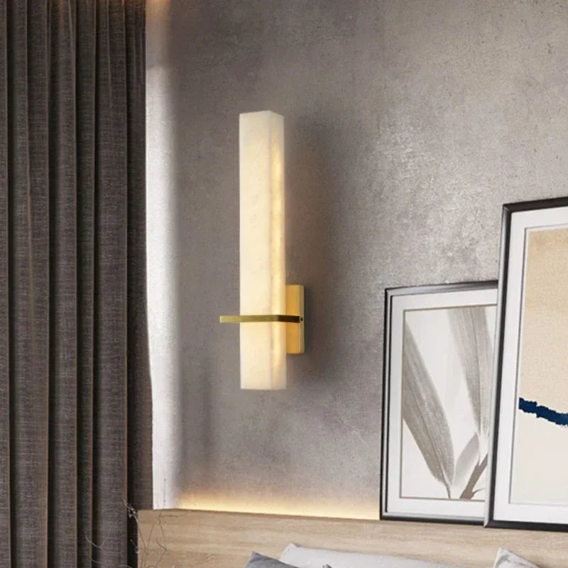 Retro marble wall light for modern interior decoration