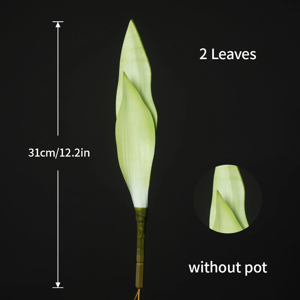Artificial tropical plant with orchid leaves for indoor decoration