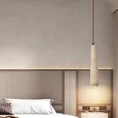 Retro LED pendant chandelier with vintage natural stone