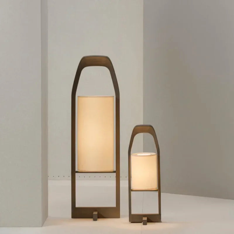 Japanese wabi sabi wooden floor lamp for interior decoration with a Zen atmosphere