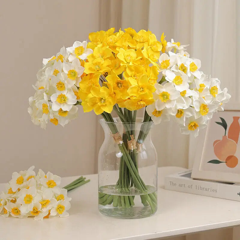 Set of 6 artificial narcissus flower bouquets for all decorations