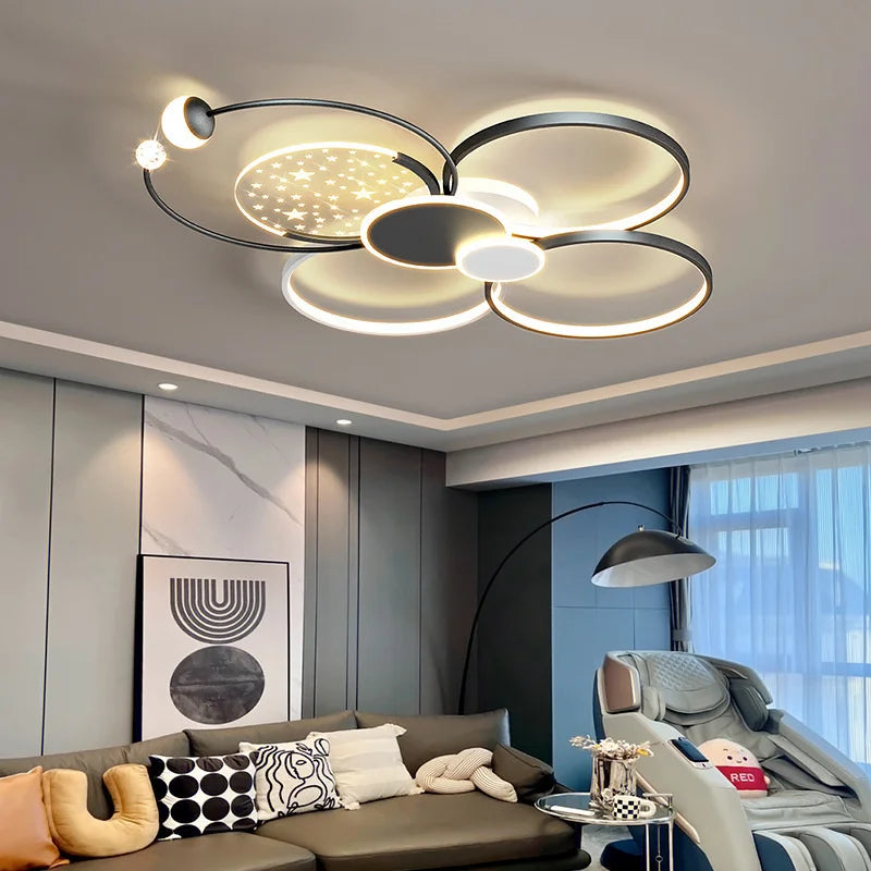 Nordic style gold LED ceiling light for the whole house