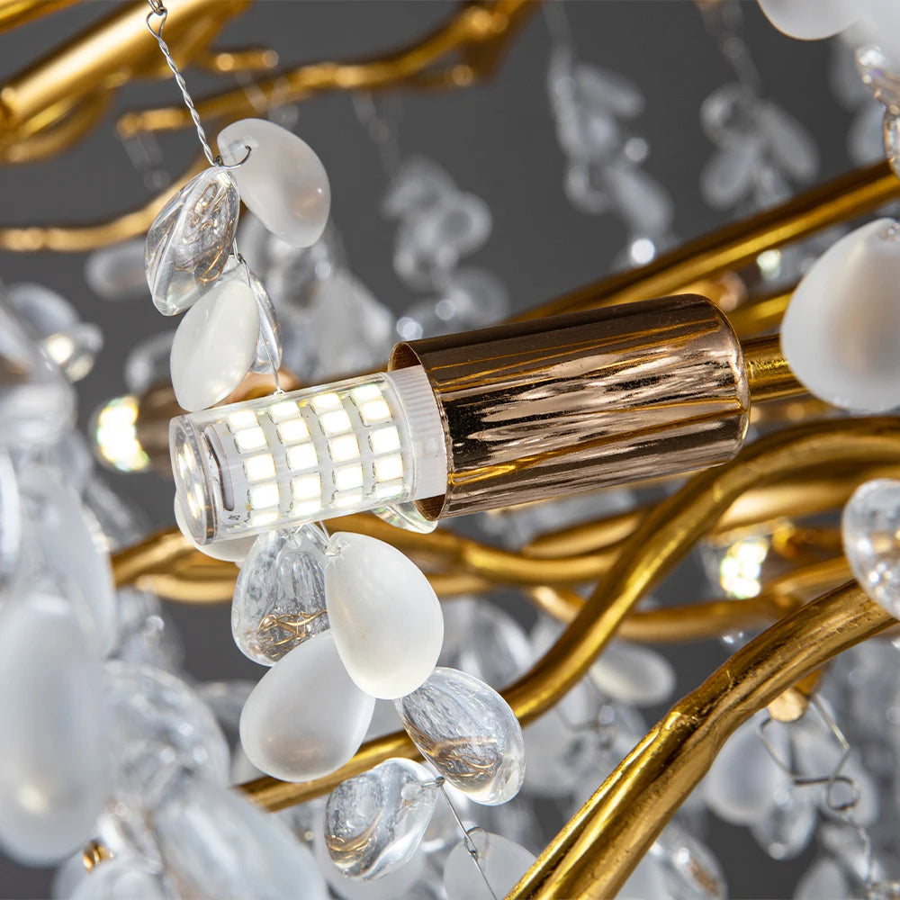 Modern crystal LED chandelier for interior decoration - vue 5 sur 22