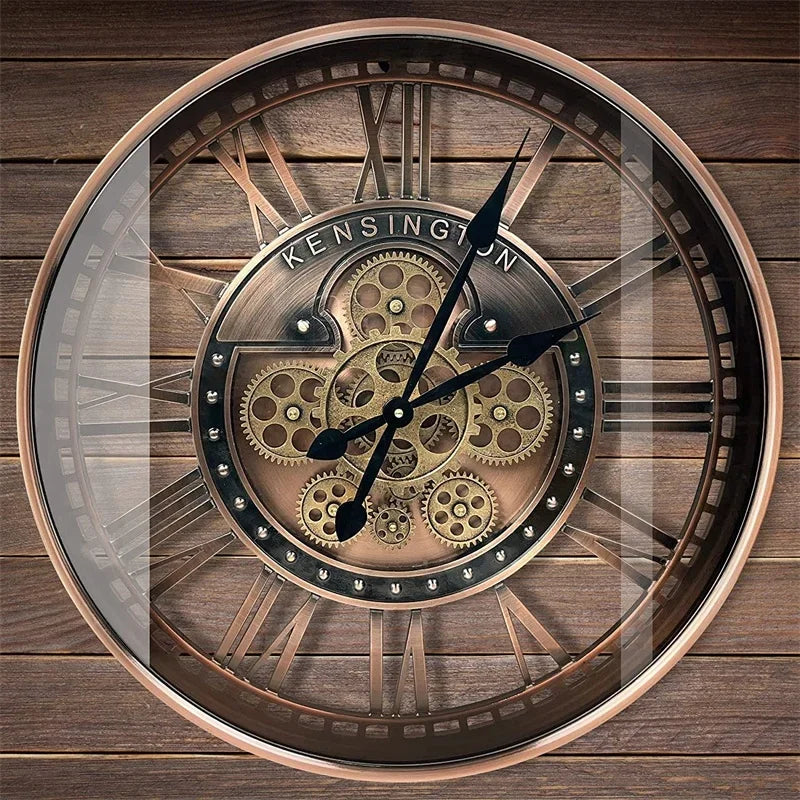 metal mobile wall clock stylish and durable interior decoration
